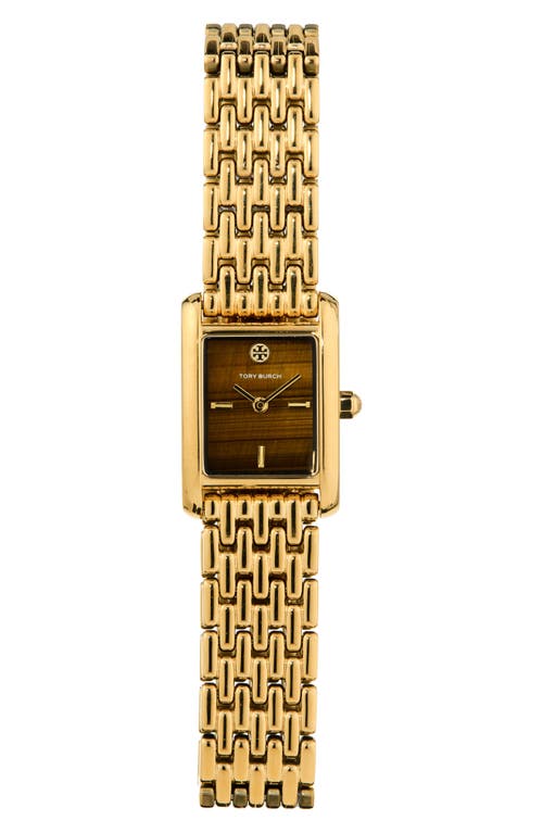 Tory Burch Tory Burch The Small Eleanor Tiger's Eye Bracelet Watch, 22mm x 28mm