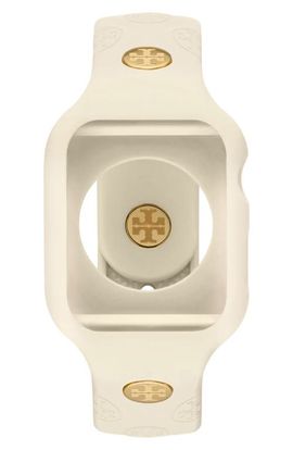 Tory Burch Tory Burch The T Monogram Silicone 20mm Apple Watch® Watchband, 41mm