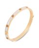 Tory Burch Tory Burch Thin Icon Double T & Mother Of Pearl Bangle Bracelet - 3