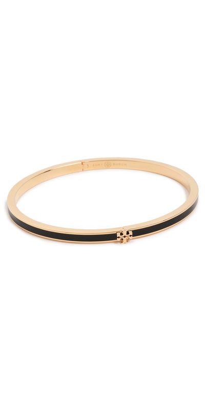 Tory Burch Tory Burch Thin Icon Enamel Bracelet Tory Gold/Black One