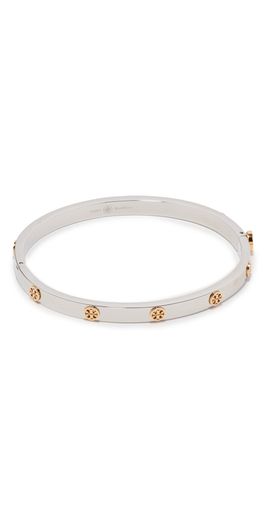 Tory Burch Tory Burch Thin Icon Hinge Bracelet Tory Silver/Tory Gold One