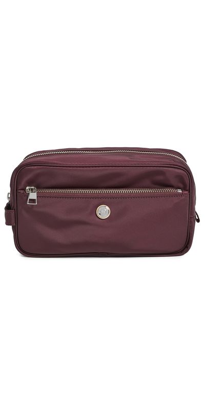 Tory Burch Tory Burch Twist Large Cosmetic Case Dark Carmine One