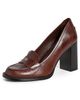 Tory Burch Tory Burch Vintage Heeled Loafers 85mm Papaya Seed - 1