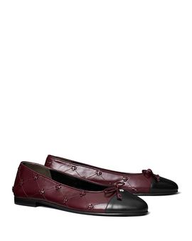Tory Burch Tory Burch Women's Bunny Knot Cap Toe Ballet Flats