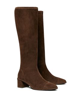Tory Burch Tory Burch Women's Cap Toe Suede Knee High Boots