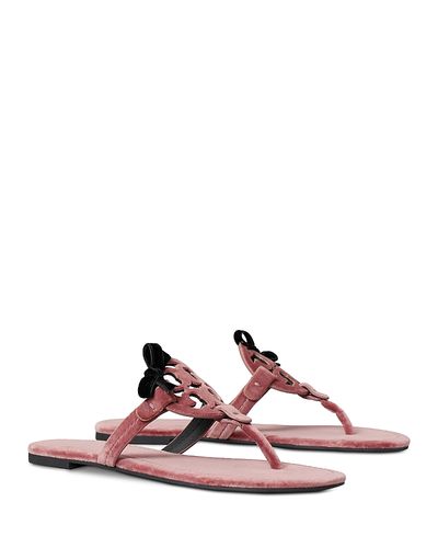 Tory Burch Tory Burch Women's Miller Velvet Bow Sandals
