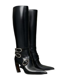 Tory Burch Tory Burch Women's Multi Buckle 90 Leather Knee High Boots