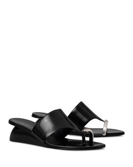 Tory Burch Tory Burch Women's Pierced Leather Wedge Sandals