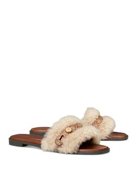 Tory Burch Tory Burch Women's Romy Shearling Sandals