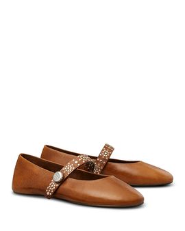 Tory Burch Tory Burch Women's Romy Studded Leather Mary Jane Flats