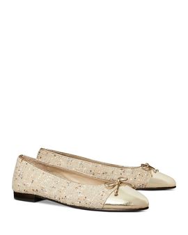 Tory Burch Tory Burch Women's Sequined Cap Toe Ballet Flats