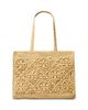 Tory Burch Vince Monogram Crochet Straw Tote Bag - 1