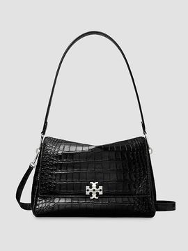 Tory Burch Women's Charlie Croc-Embossed Leather Shoulder Bag