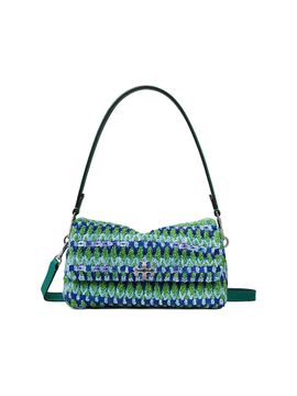 Tory Burch Women's Charlie Small Beaded Crochet Shoulder Bag