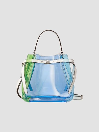 Tory Burch Women's Colorblocked Clear Bucket Bag