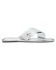 Tory Burch Women's Crisscross Metallic Leather Flat Sandals - 1