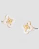 Tory Burch Women's Forget Me Not 18K-Gold-Plated & Mother-Of-Pearl Clover Stud Earrings - 2