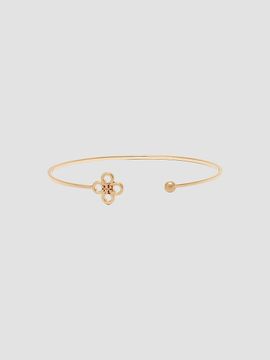 Tory Burch Women's Forget Me Not 18K-Gold-Plated Cuff