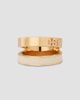 Tory Burch Women's Icon 18K-Gold-Plated & Enamel Double-Band Ring - 6