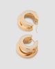 Tory Burch Women's Icon 18K-Gold-Plated & Enamel Double-Hoop Earrings - 3