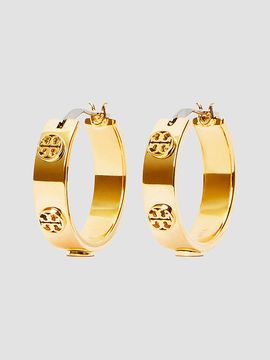 Tory Burch Women's Icon 18K-Gold-Plated Hoop Earrings