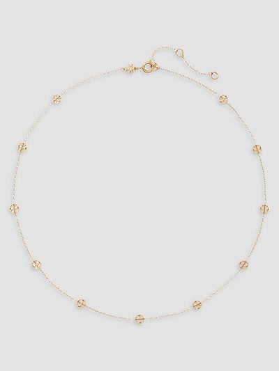 Tory Burch Women's Icon 18K-Gold-Plated Logo Station Necklace