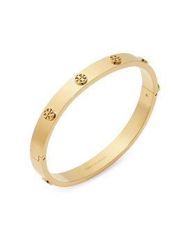Tory Burch Women's Icon Goldtone Stainless Steel Logo Bangle