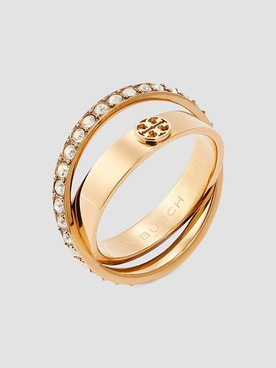 Tory Burch Women's Icon Pavé Double Ring