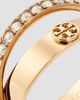 Tory Burch Women's Icon Pavé Double Ring - 2