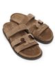 Tory Burch Women's Ines Logo-Detailed Suede Slide Sandals - 4