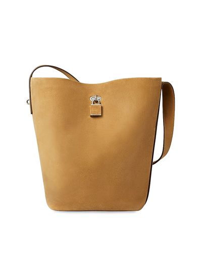 Tory Burch Women's Lock Suede Bucket Bag