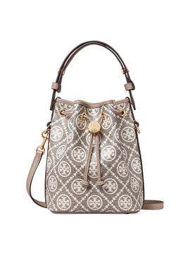 Tory Burch Women's Mini Monogram Jacquard Bucket Bag