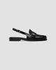 Tory Burch Women's Moc Toe Leather Slingback Penny Flats - 5