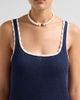 Tory Burch Women's Moondance 18K-Gold-Plated & Cultured Pearl Logo Charm Necklace - 2
