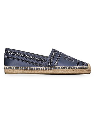 Tory Burch Women's Open-Weave Satin Espadrilles