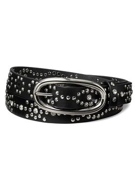 Tory Burch Women's Pierced Studded Leather Belt