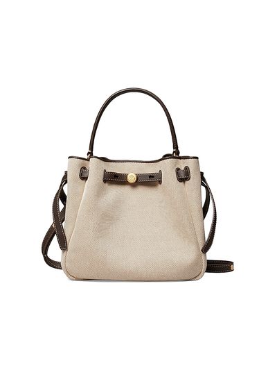 Tory Burch Women's Romy Belted Canvas Bucket Bag