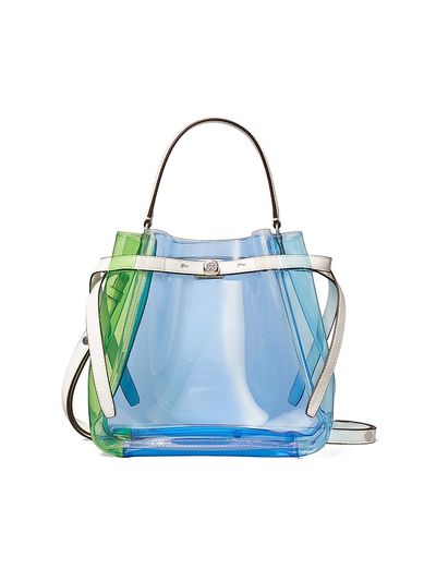 Tory Burch Women's Romy Colorblocked Clear Bucket Bag