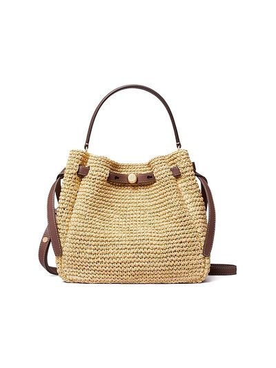 Tory Burch Women's Romy Straw Bucket Bag