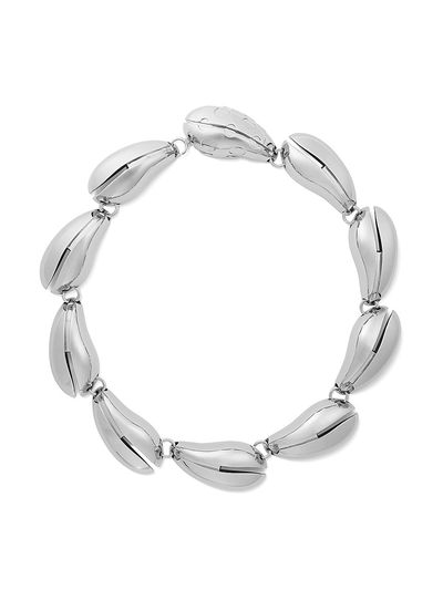 Tory Burch Women's Wave Silvertone Collar Necklace