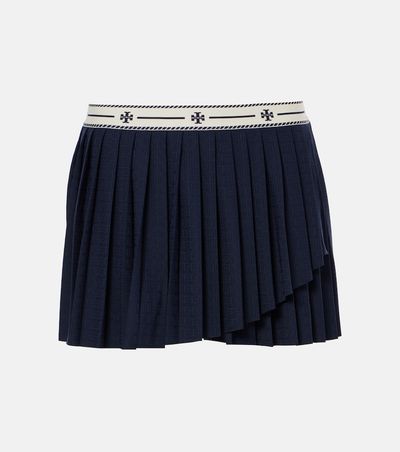 Tory Sport Tory Sport Pleated jacquard jersey tennis skirt