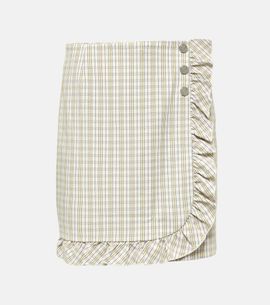 Tory Sport Tory Sport Ruffled pinstripe cotton skort