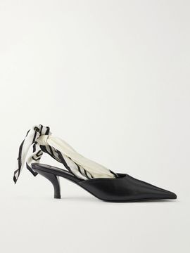 TOTEME 55 leather slingback pumps