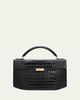 Toteme Box Croc-Embossed Leather Top-Handle Bag - 1