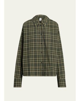Toteme Boxy Check Cotton Shirt