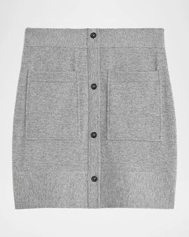 Toteme Buttoned Cashmere Mini Skirt