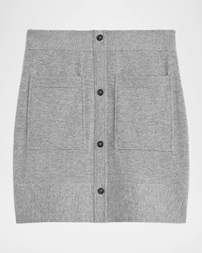 Toteme Buttoned Cashmere Mini Skirt