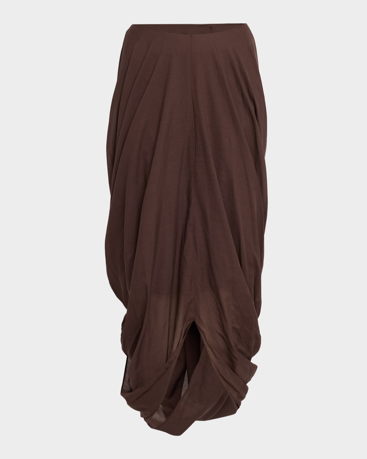 Toteme Cocoon Drape Cotton-Blend Midi Skirt