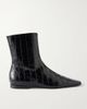 TOTEME Croc-effect leather Chelsea boots - 1