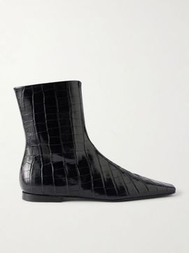 TOTEME Croc-effect leather Chelsea boots